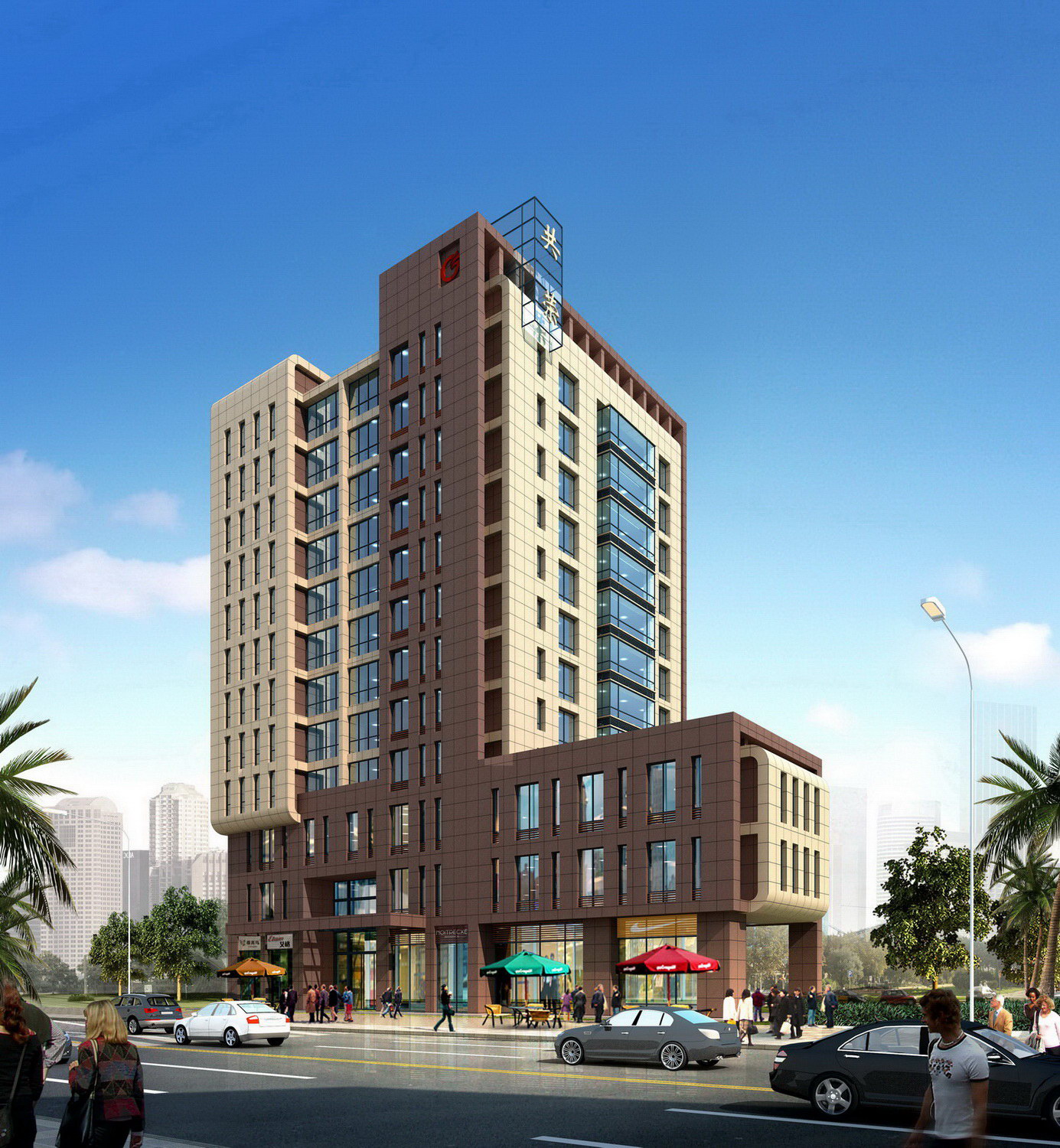 别墅幕牆效果圖